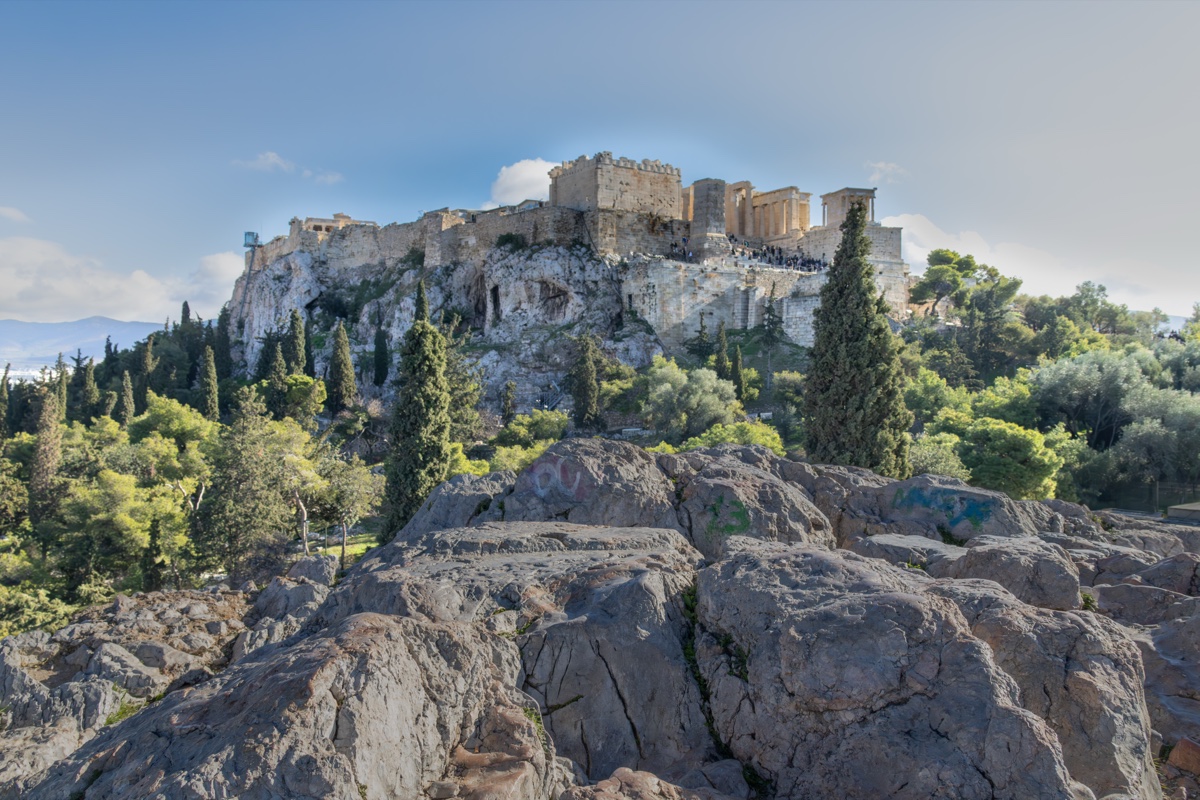 Acropolis Athens View From Areopagus Rock