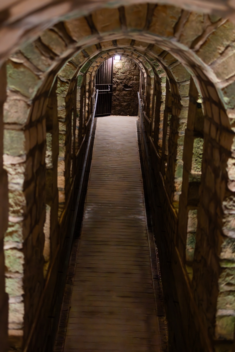 Catacombs Paris Arched Stone Walkway