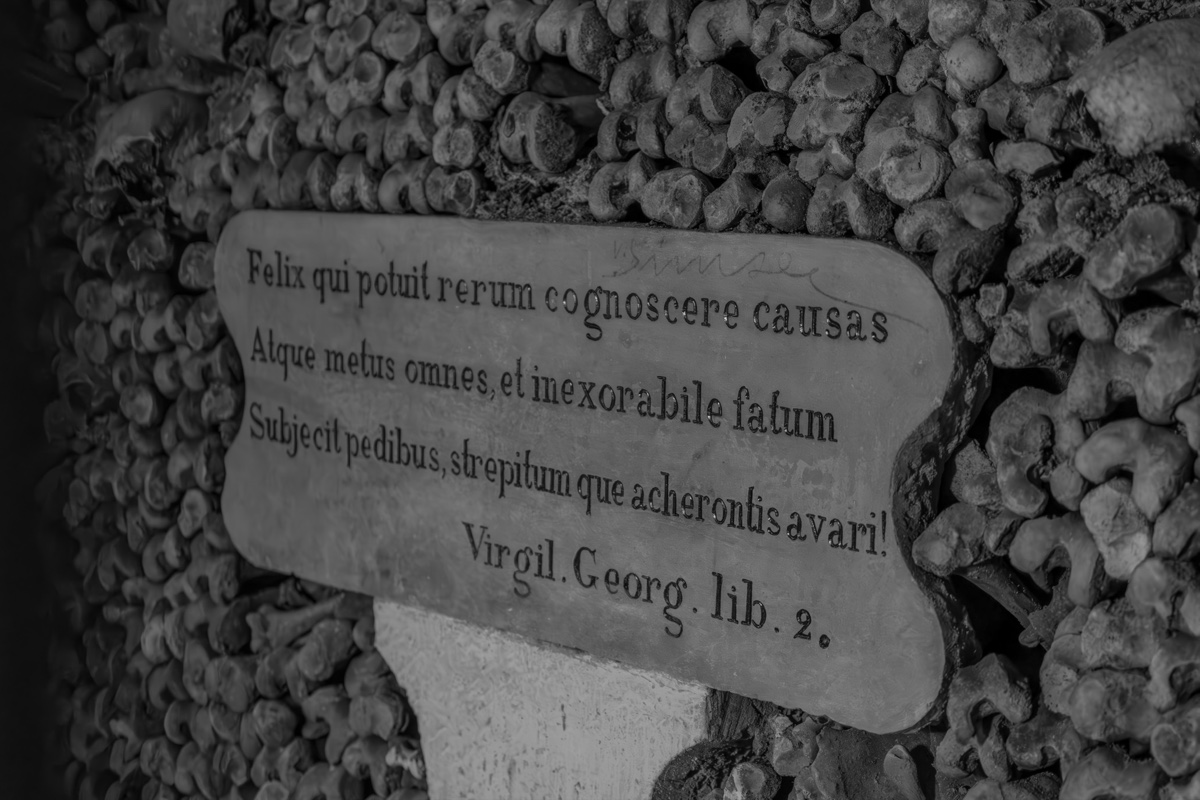 Catacombs Paris Virgil Inscription