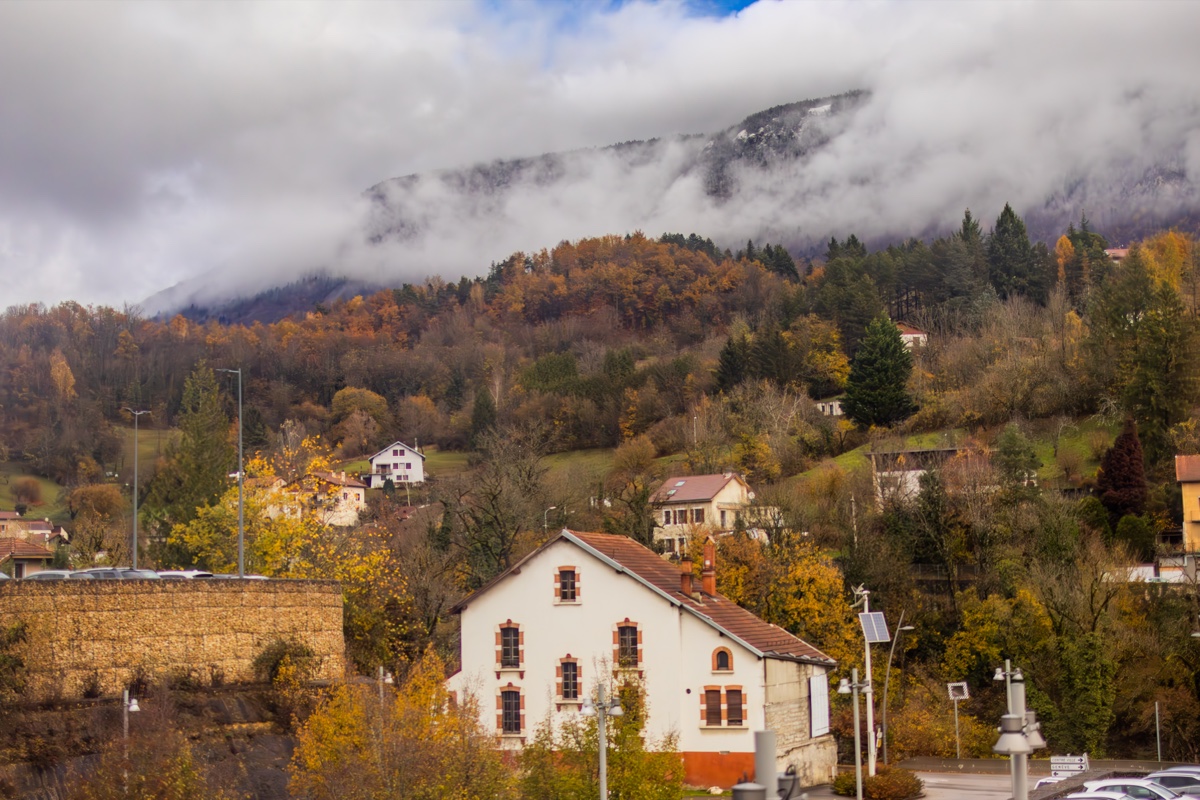 Geneva Road French Village Autumn Clouds