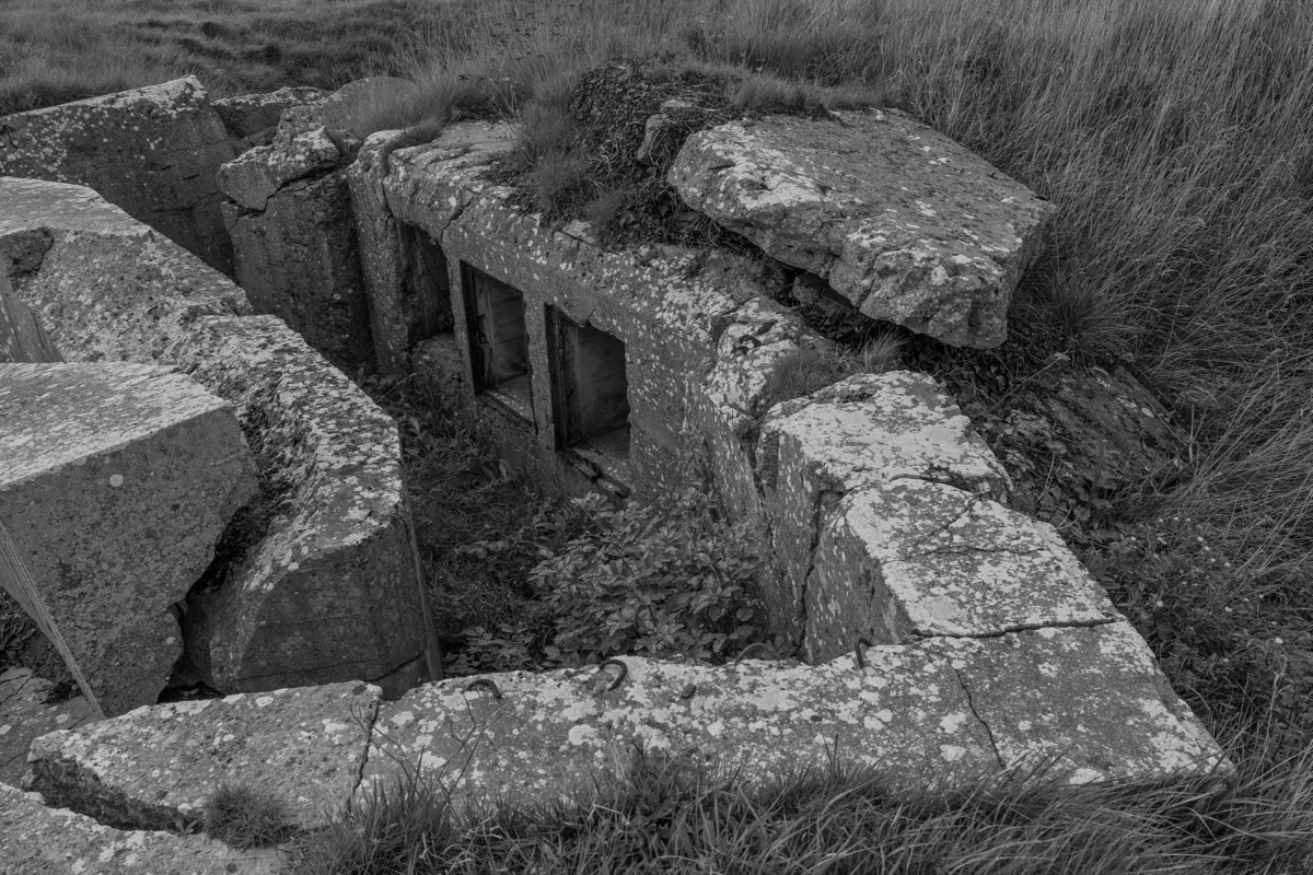 Pointe Du Hoc Bunker Ruins Bw