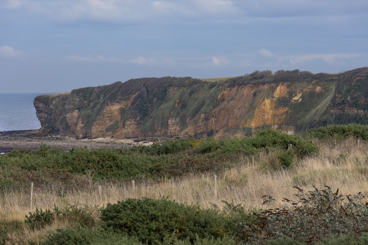 Pointe Du Hoc Cliff Coastline Grasses