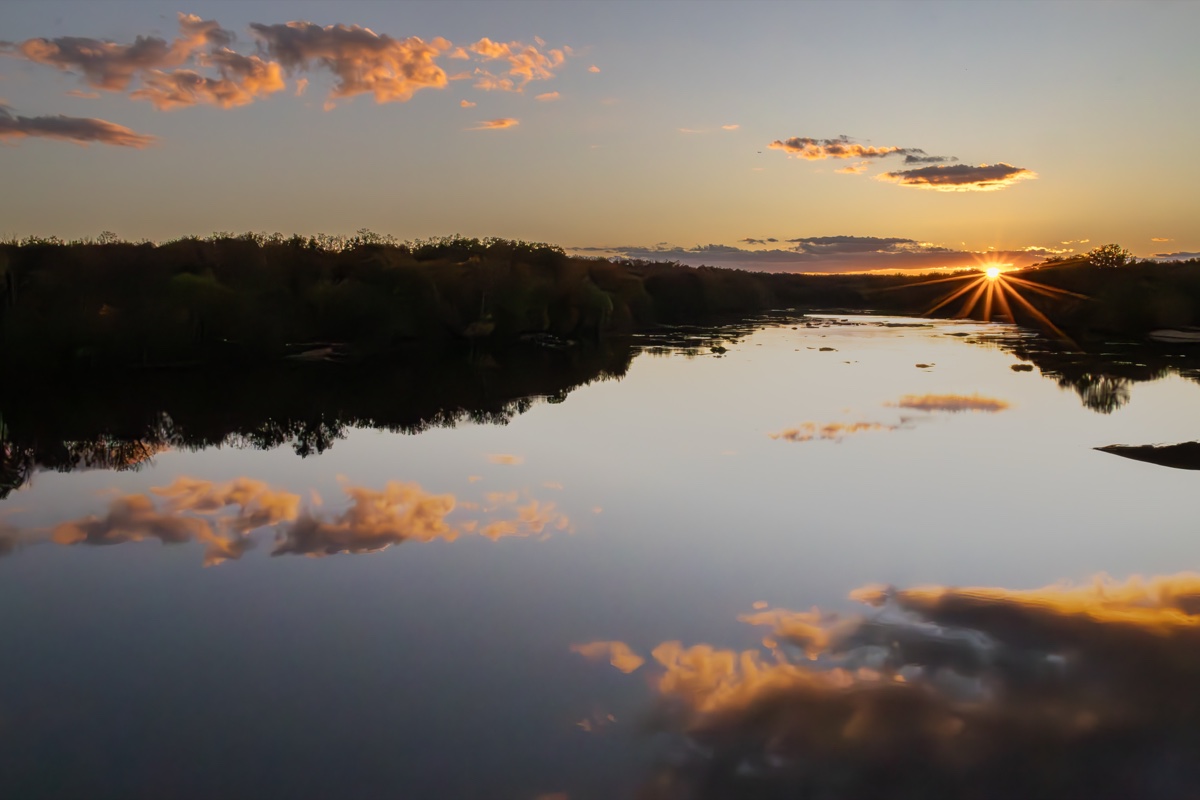 Richmond James River Sunburst Reflection
